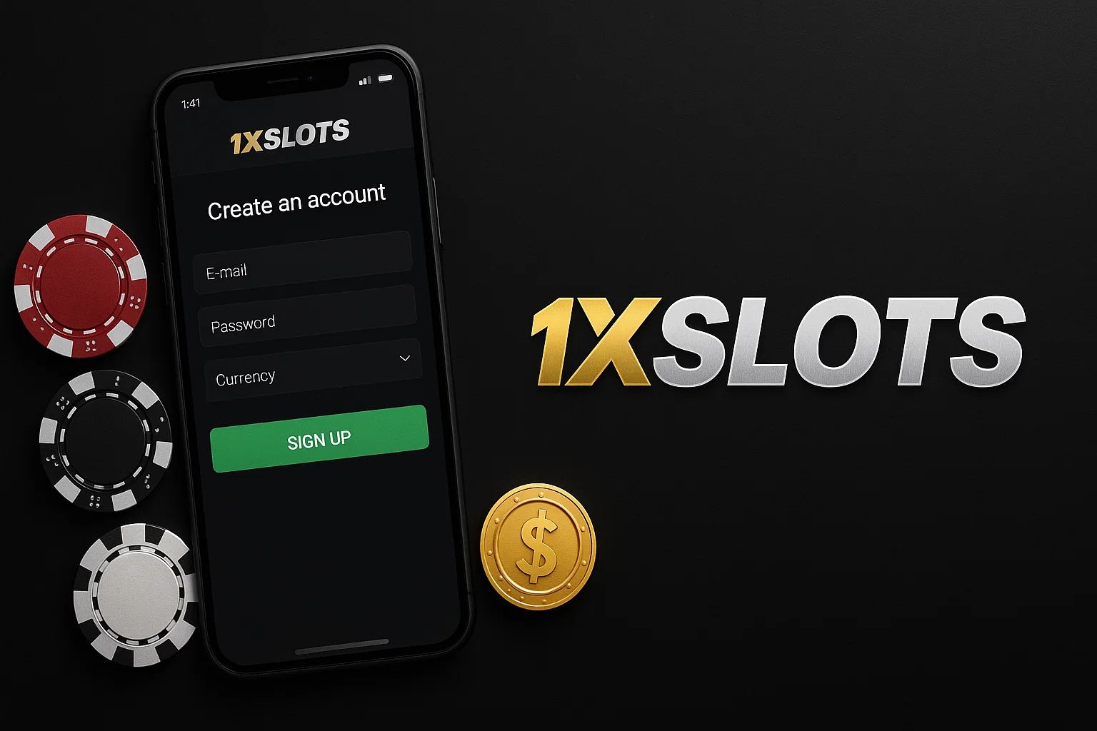 Crear una cuenta desde la app de 1xSlots